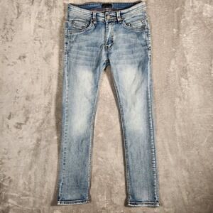 Steve's Jeans Men's 30X30 Blue Slim Light Wash Stretch SU9DJMURST PAINT STAIN